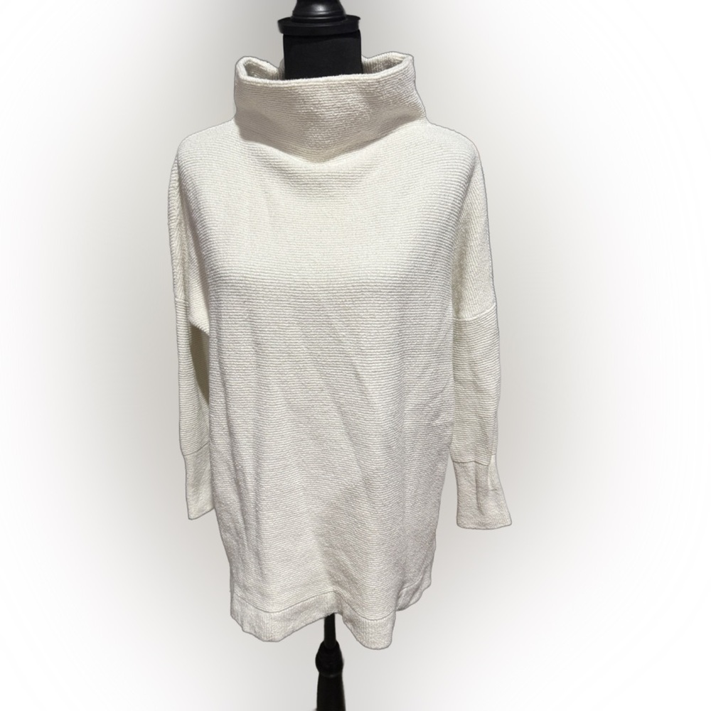 Free People Cream Cowl Neck Sweater